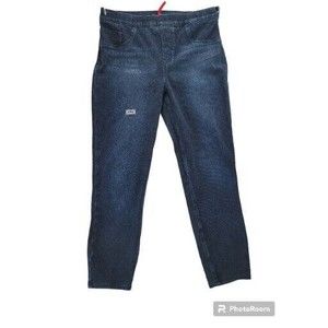 Spanx Leggings Control Jeanish Cropped Women Size Medium Blue Style #20114R